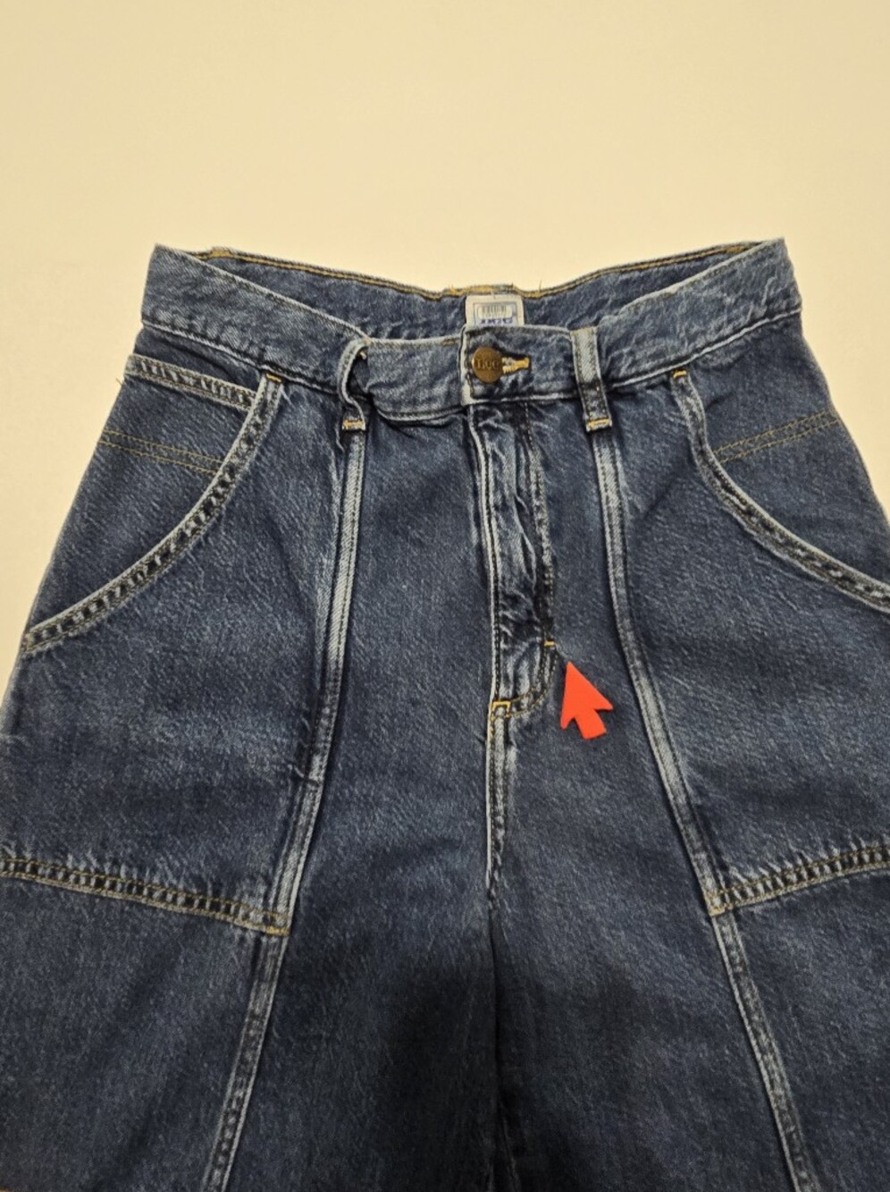 LEE High Rise Cargo Slouch Jeans Denim Size 28 - Picture 6 of 16